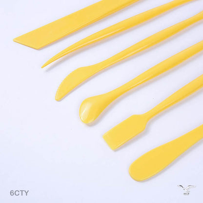 Gift To Love | Clay Tool | Color : Yellow Handle | Pcs : 6 Pc | Code : 6CTY
