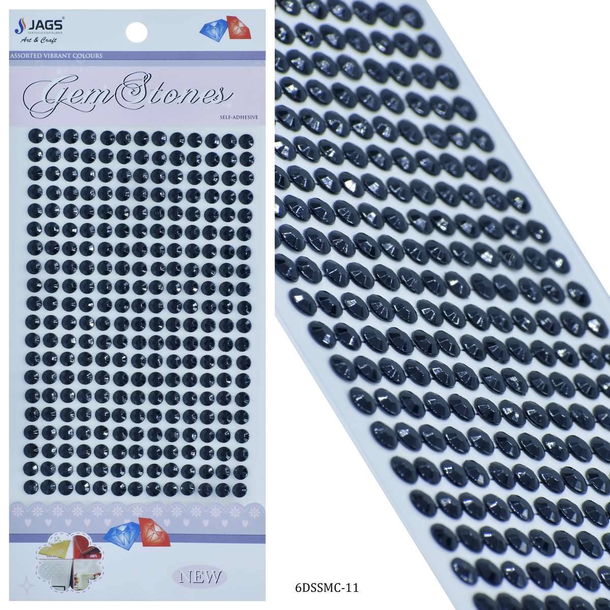 Gift To Love | Sticker Diamond | Color : Black | Size : 6 Mm | Code : 6DSSMC-11