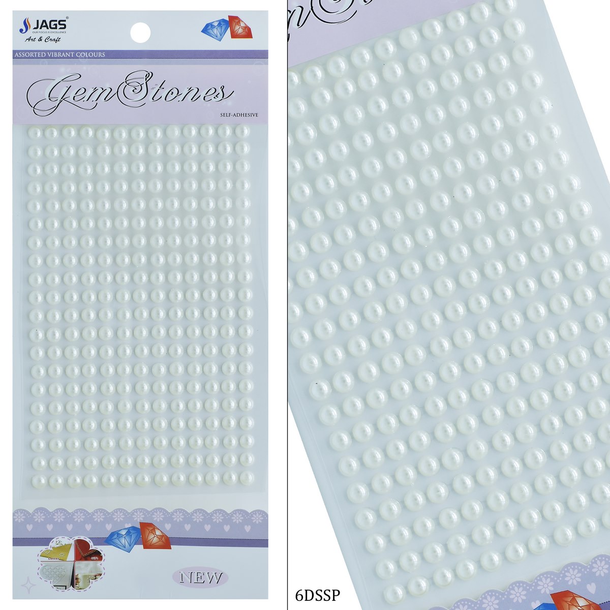 Gift To Love | Sticker Pearl | Size : 6 Mm | Code : 6DSSP