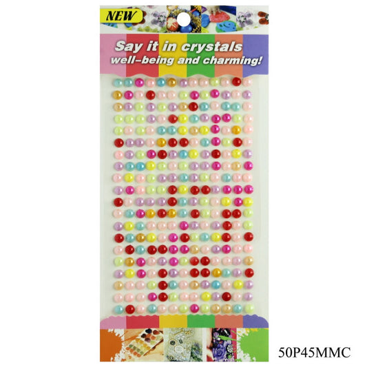 Gift To Love | Sticker Pearl | Color : Multi Colour | Pcs : 6 Pcs | Code : 6DSSPMC