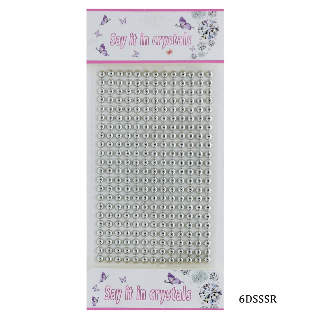 Gift To Love | Sticker Pearl Silver Twinkle Jewel Seal | Pcs : 6 Pcs | Code : 6DSSSR