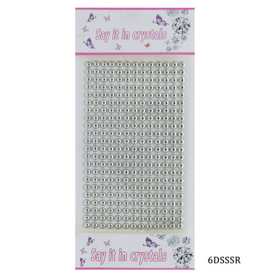 Gift To Love | Sticker Pearl Silver Twinkle Jewel Seal | Pcs : 6 Pcs | Code : 6DSSSR