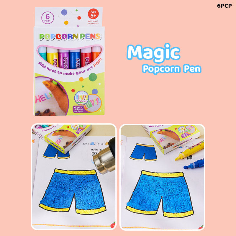 Popcorn Pen 6 Pcs Set-Gift To Love-Art & Craft