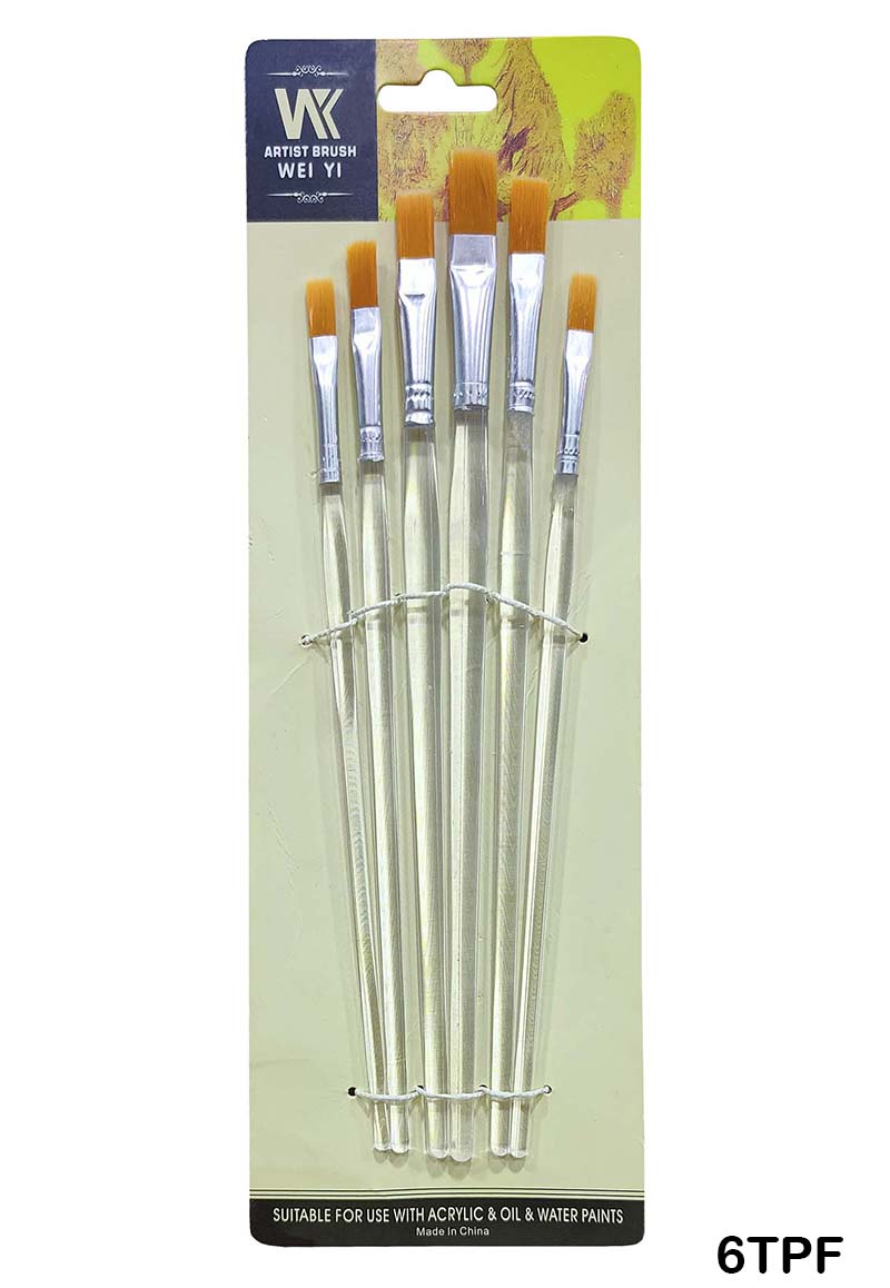 Gift To Love | Paint Brush Flat Tp | Pcs : 6 Pcs | Code : 6TPF