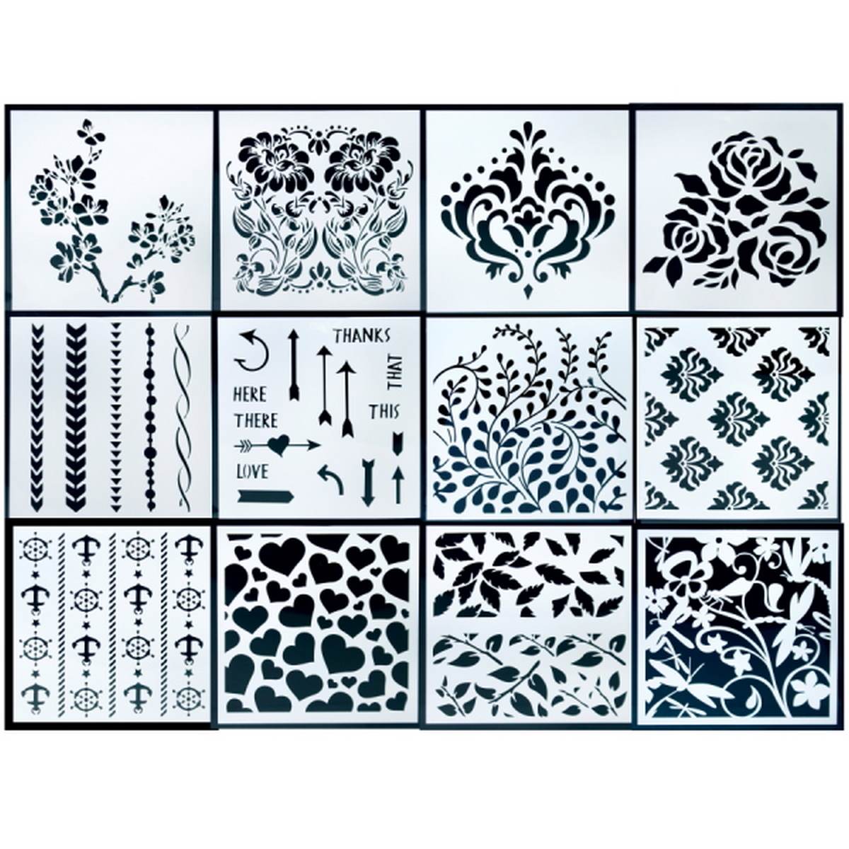 Gift To Love | Stencil Plastic | Size : 6 X 6 | Code : 6X6STENCI