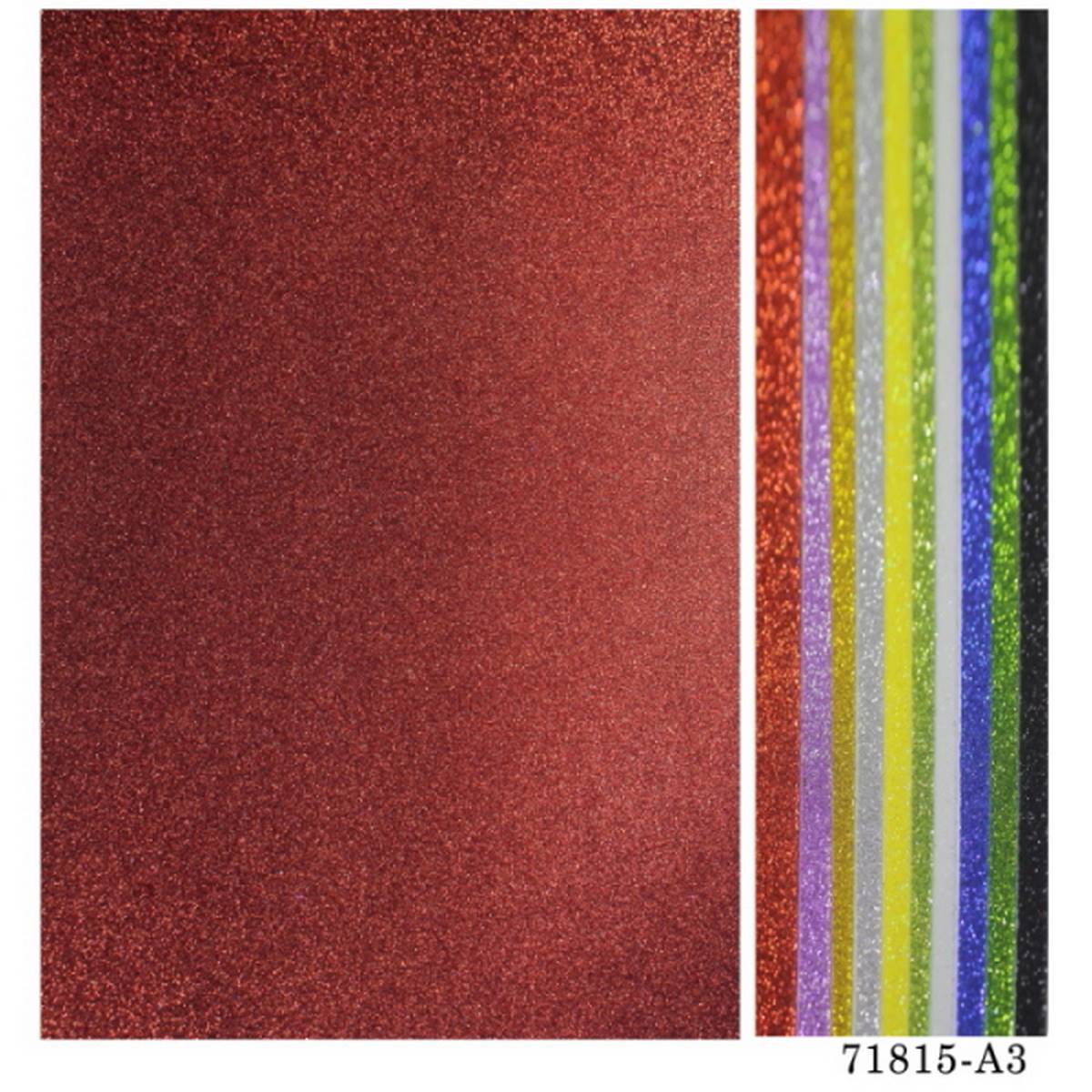 Gift To Love | A3 Glitter Foam Sheet With Sticker | Color : Multi | Pcs : 10 Sheets | Code : 71815-A3