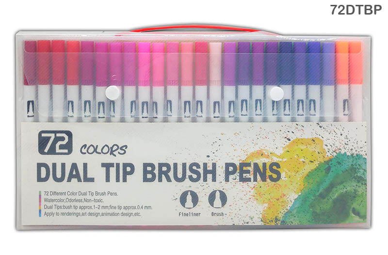 Gift To Love | Dual Tip Brush Pen | Pcs : 72 Pcs | Code : 72DTBP