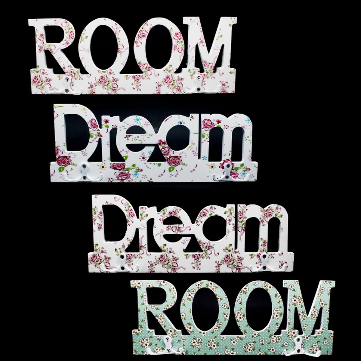 Gift To Love | Wooden Hook Printed Fancy Room & Dream | Code : 7755-2
