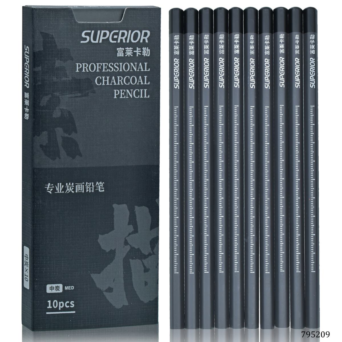 Gift To Love | Superior Professional Charcoal Pencil | Pcs : 10 Pcs | Code : 795209