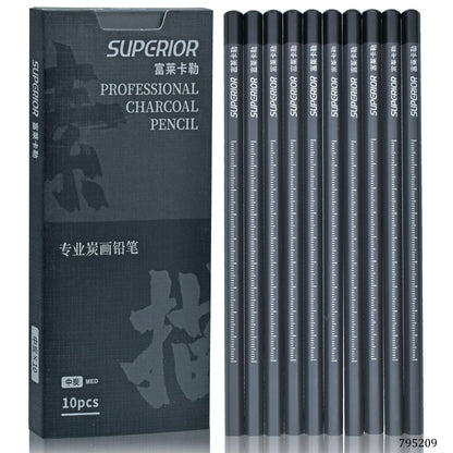 Gift To Love | Superior Professional Charcoal Pencil | Pcs : 10 Pcs | Code : 795209