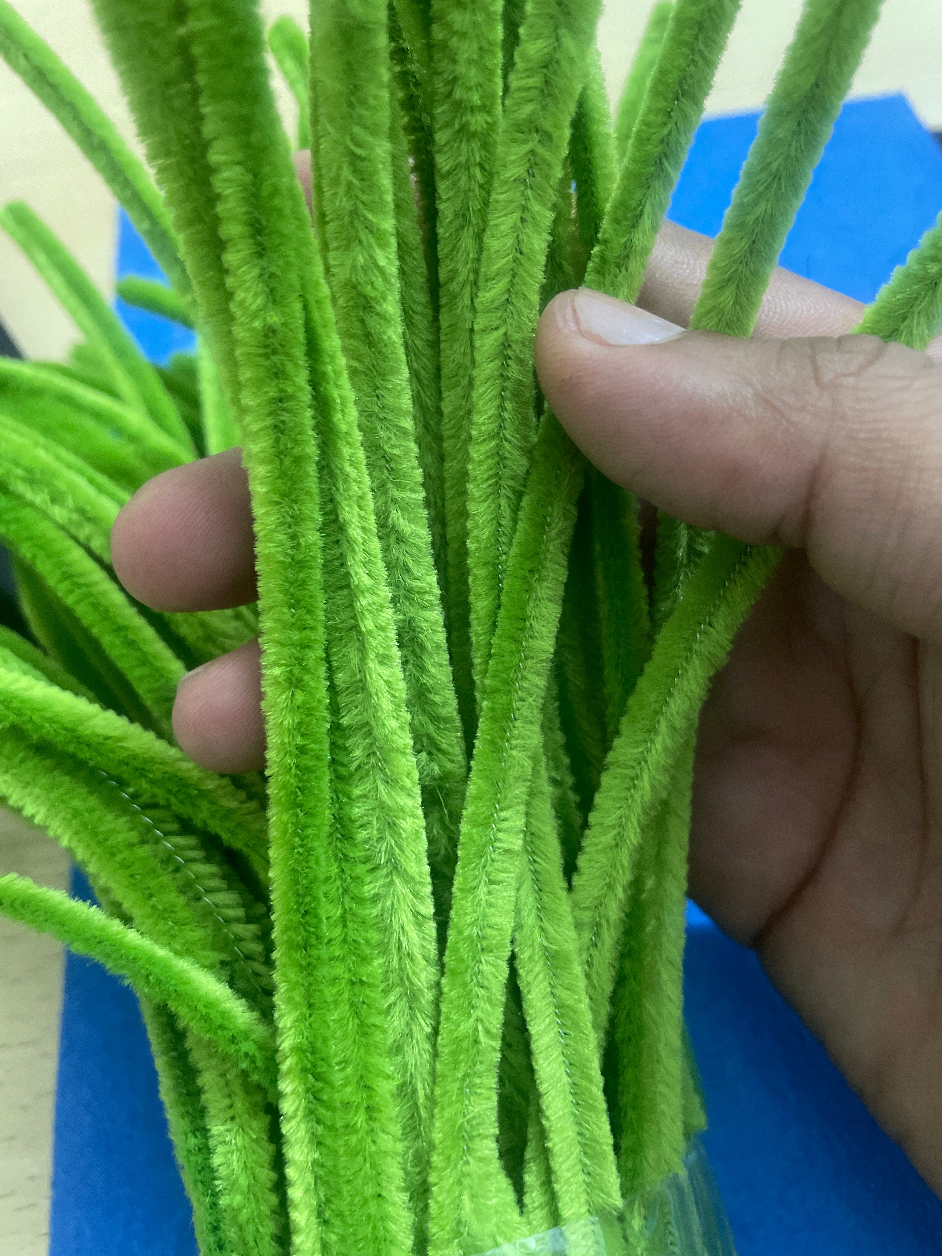 Pipe Cleaner Plain 100 Pcs in 1 Pkt (Natural Green)