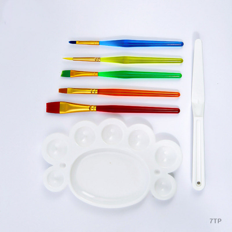 7Tp 7Pc Paint Brush Tp Color With Tray-Gift To Love-Art & Craft