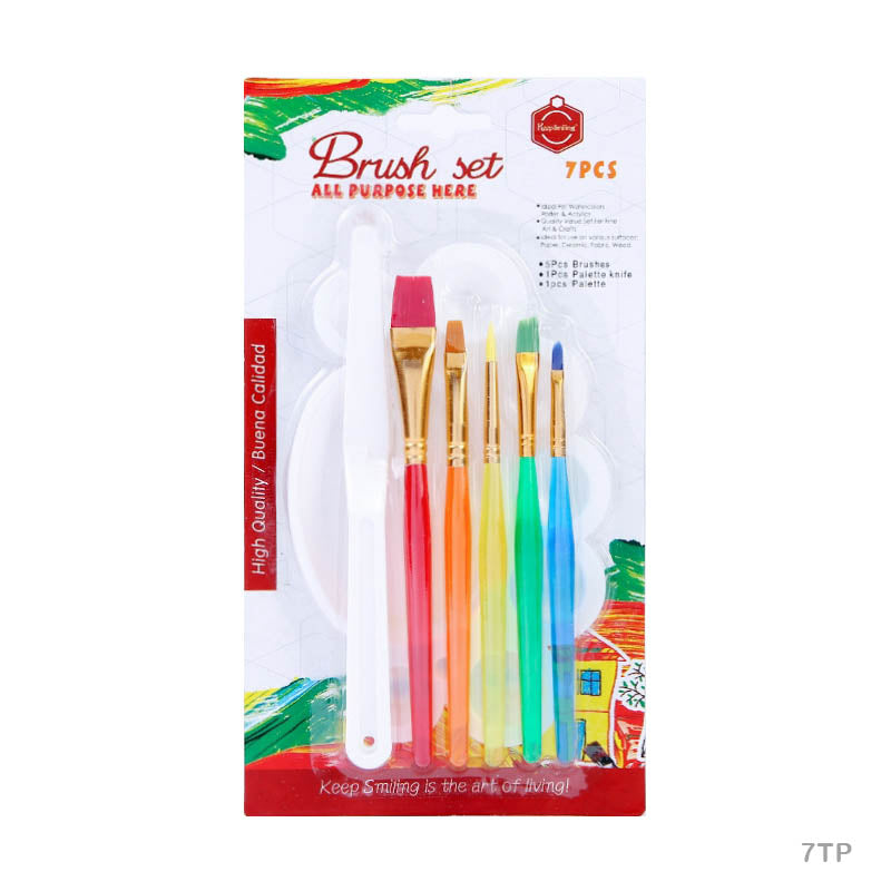 Gift To Love | Paint Brush With Tray Color | Pcs : 7 Pcs | Code : 7TP