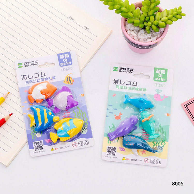 8005 AQUA FISH ERASER 1pc - GIFT TO LOVE