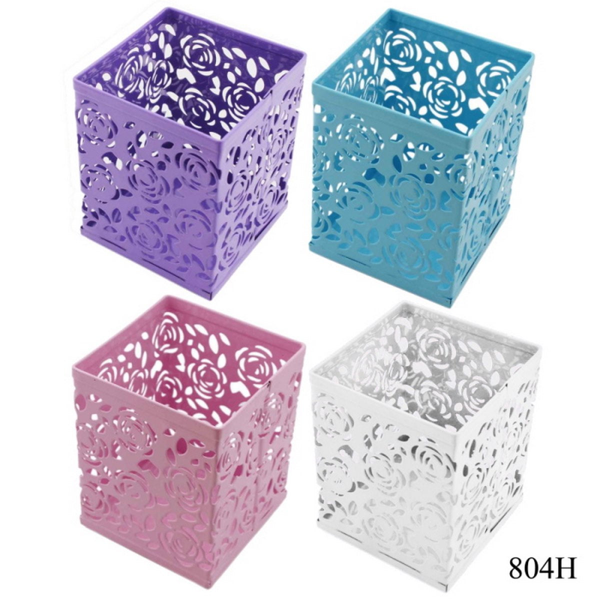 Gift To Love | Pen Stand Metal Square | Color : Colorful | Code : 804H