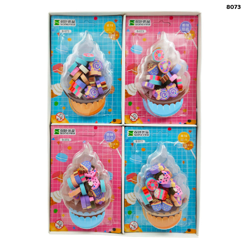 8073 Delicious Dessert Eraser 1Pc
