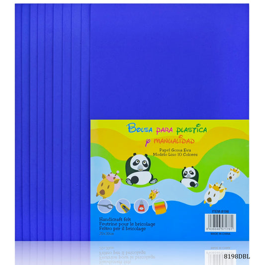 Gift To Love | A4 Foam Sheet Without Sticker | Color : Dark Blue | Pcs : Pack Of 10 Sheets | Code : 8198DBL