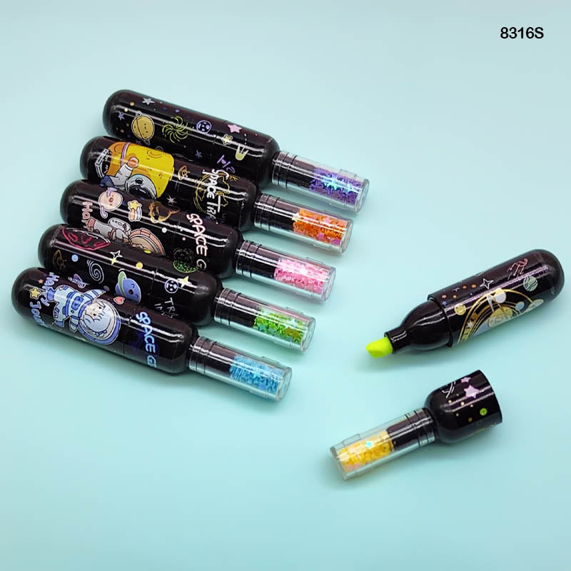 Space Highlighter Bottle Shape 6Pc (8316S)