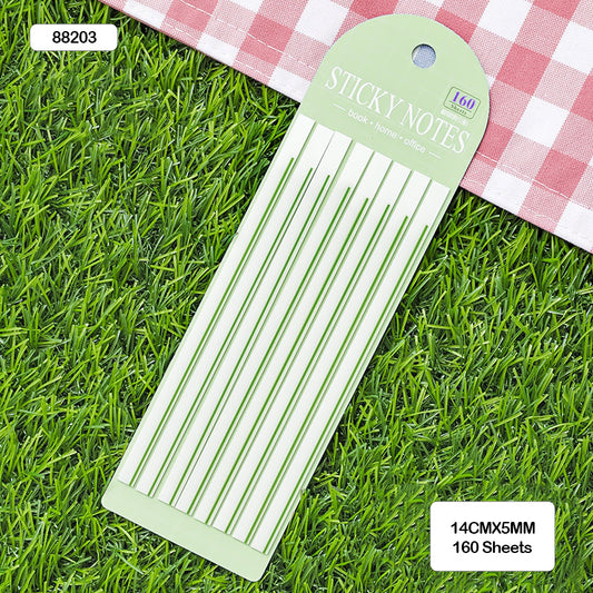 Gift To Love | Sticky Notes | Color : Green | Size : 14 Cm X 5 Mm | Pcs : 8 Stripe | Code : 88203
