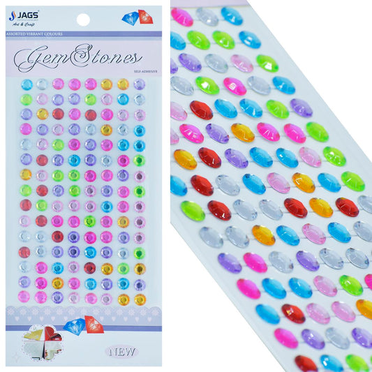 Gift To Love | Sticker Diamond | Color : Multi Colour | Size : 8 Mm | Code : 8DSSMC-M