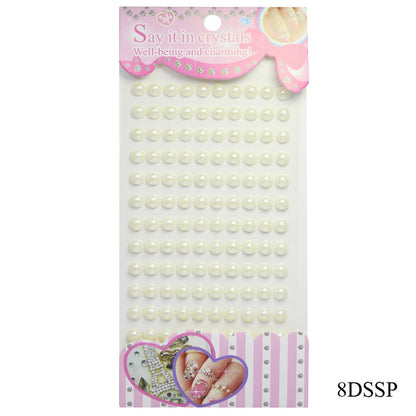 Gift To Love | Sticker Pearl | Size : 8 Mm | Code : 8DSSP