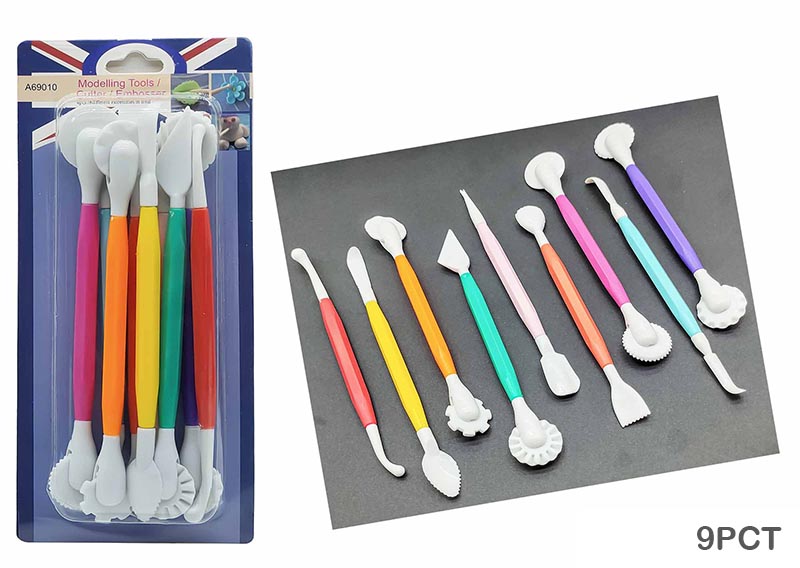 Gift To Love | 9Pc Plastic Clay Tool (9Pct) | Pcs : 9Pc | Code : 9PCT