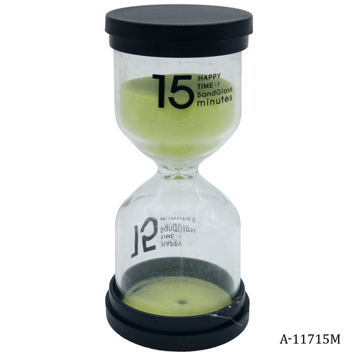 Gift To Love | Sand Timer Plastic Round Glass | Size : 15 Minute | Code : A-11715M
