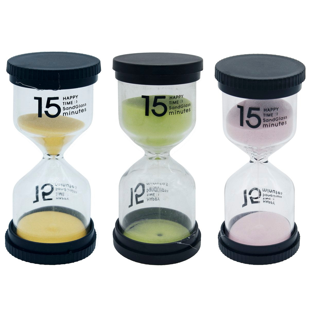 Gift To Love | Sand Timer Plastic Round Glass | Size : 15 Minute | Code : A-11715M
