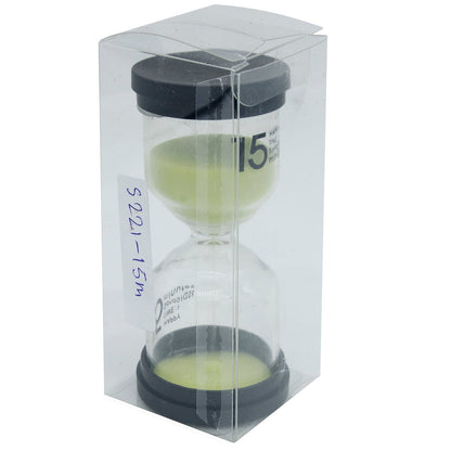 Gift To Love | Sand Timer Plastic Round Glass | Size : 15 Minute | Code : A-11715M