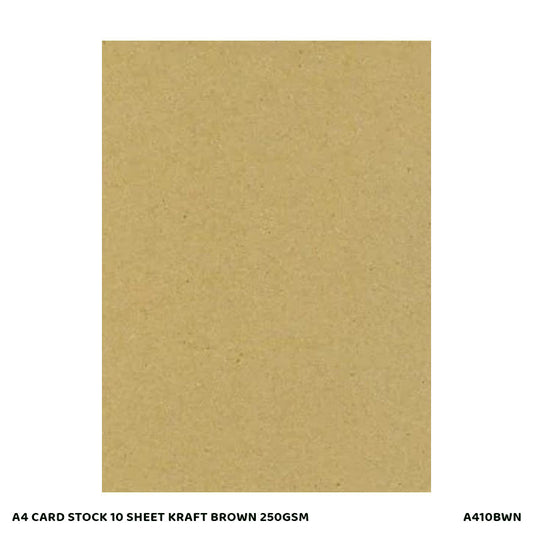 Gift To Love | Card Stock | Color : Kraft Brown | Size : A4 | Pcs : 10 Sheets | Code : A410BWN
