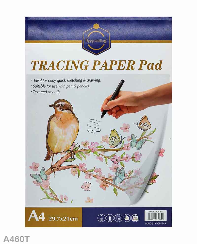 Gift To Love | Tracing Paper Pad | Size : A4 | Pcs : 40 Sheets | Code : A460T