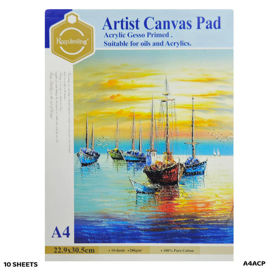 Gift To Love | A4 Artist Canvas Pad | Size : 280 Gsm | Pcs : 10 Sheets | Code : A4ACP