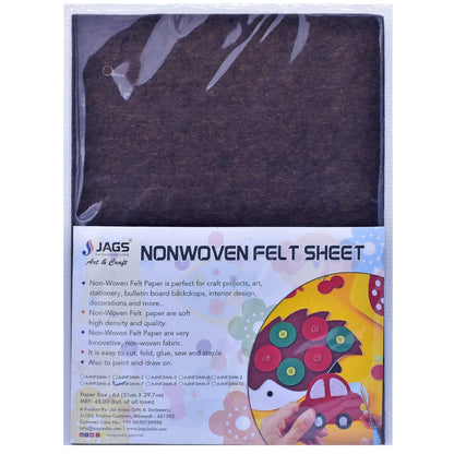 Gift To Love | A4 Nonwoven Felt Sheet | Color : Brown | Size : 3 Mm | Code : A4NF3MM-7