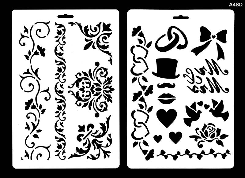 Gift To Love | A4 Stencil Design | Size : A4 | Pcs : 20 Pcs | Code : A4SD