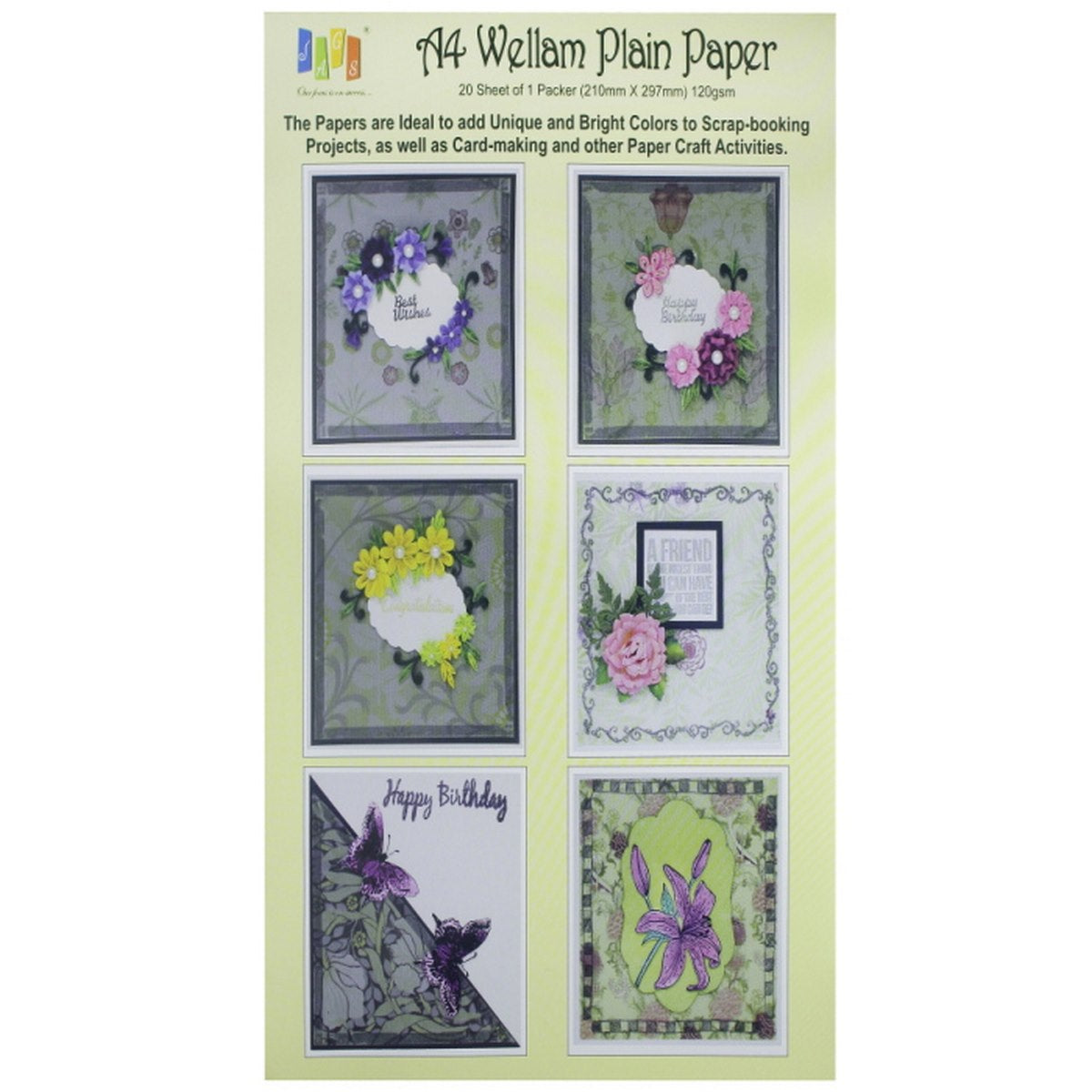 Gift To Love | Wellam Paper Plain A4 | Color : Pakistan Green | Size : A4 | Code : A4WPPPKGN