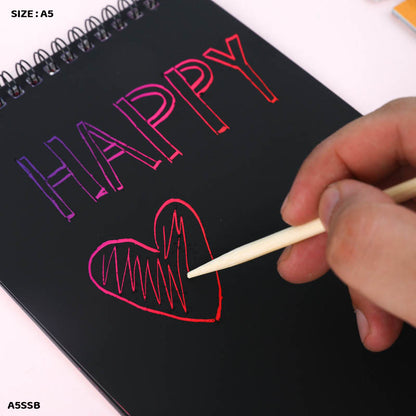 Gift To Love | Scratch Book Spiral | Size : A5 | Pcs : 8 Sheet | Code : A5SSB