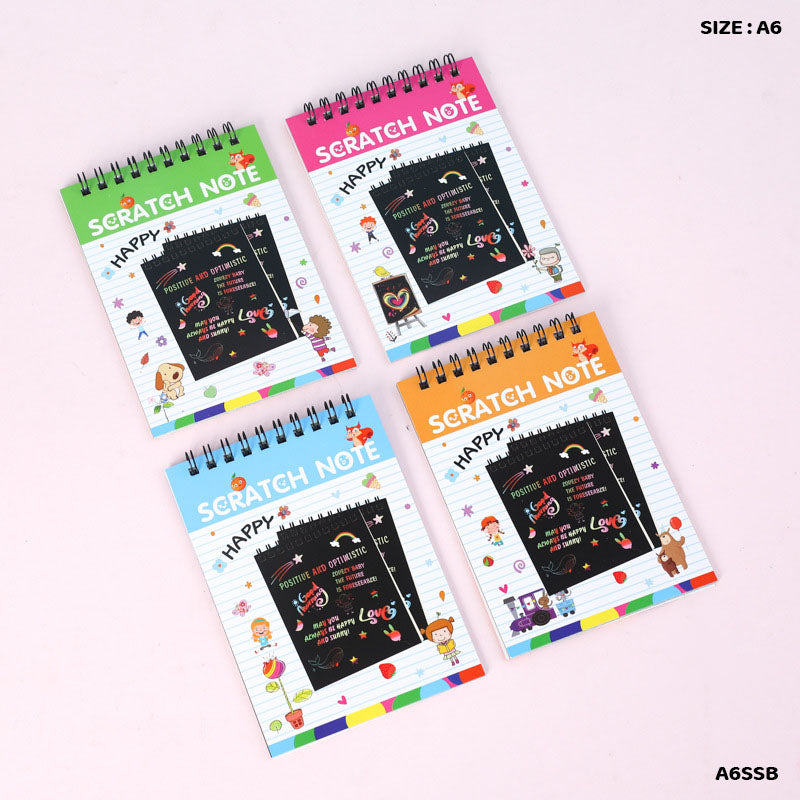 Gift To Love | Scratch Book Spiral | Size : A6 | Pcs : 8 Sheet | Code : A6SSB