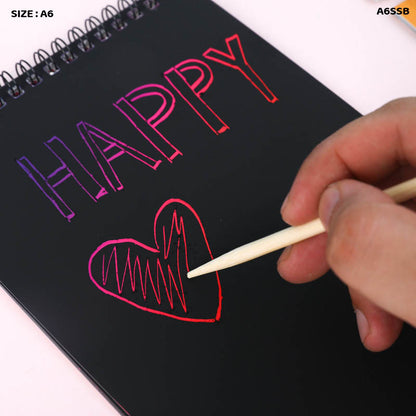 Gift To Love | Scratch Book Spiral | Size : A6 | Pcs : 8 Sheet | Code : A6SSB