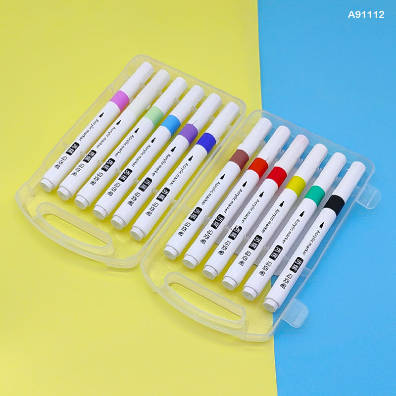 Gift To Love | Acrylic Marker | Size : 2 Mm | Pcs : 12 Color | Code : A91112