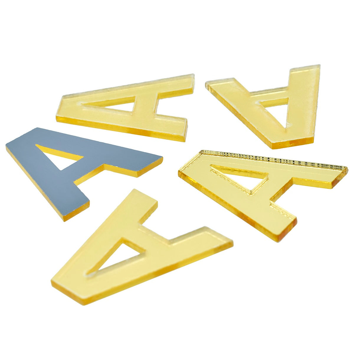 Gift To Love | Acrylic Alphabet | Color : Gold | Pcs : 5 Pcs Set | Code : AAG5P-A