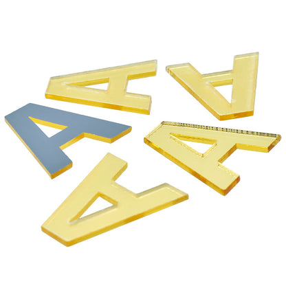 Gift To Love | Acrylic Alphabet | Color : Gold | Pcs : 5 Pcs Set | Code : AAG5P-A