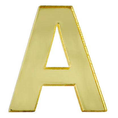 Gift To Love | Acrylic Alphabet | Color : Gold | Pcs : 5 Pcs Set | Code : AAG5P-A