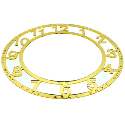 Gift To Love | Acrylic Clock Frame Numerical | Color : Gold | Size : 12 Inch | Code : ACFN120