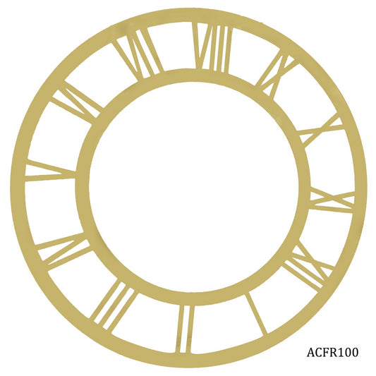 Gift To Love | Acrylic Clock Frame Roman Numbers | Color : Gold | Size : 10 Inch | Code : ACFR100