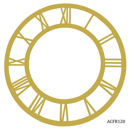 Gift To Love | Acrylic Clock Frame Roman Numbers | Color : Gold | Size : 12 Inch | Code : ACFR120