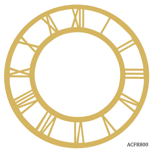 Gift To Love | Acrylic Clock Frame Roman Numbers | Color : Gold | Size : 8 Inch | Code : ACFR800