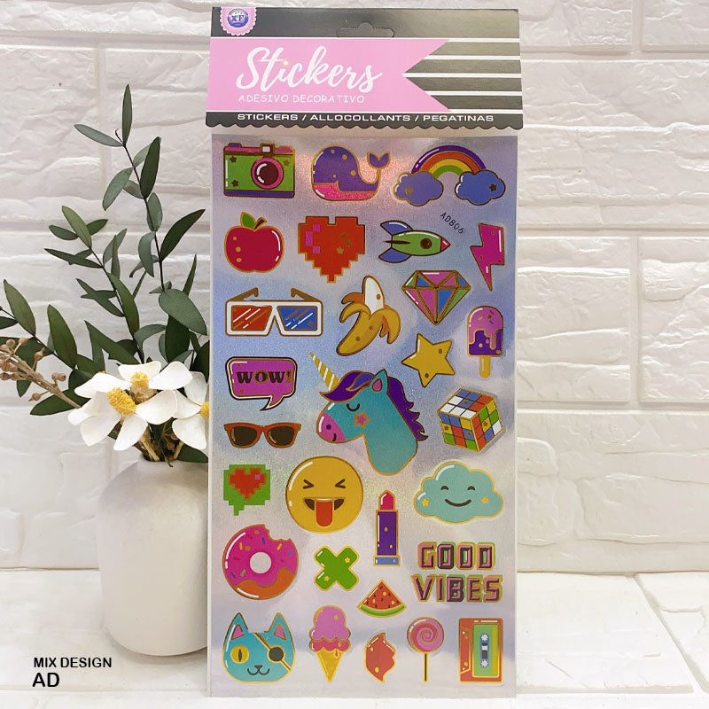 AD SHINY METALLIC STICKER – GIFT TO LOVE