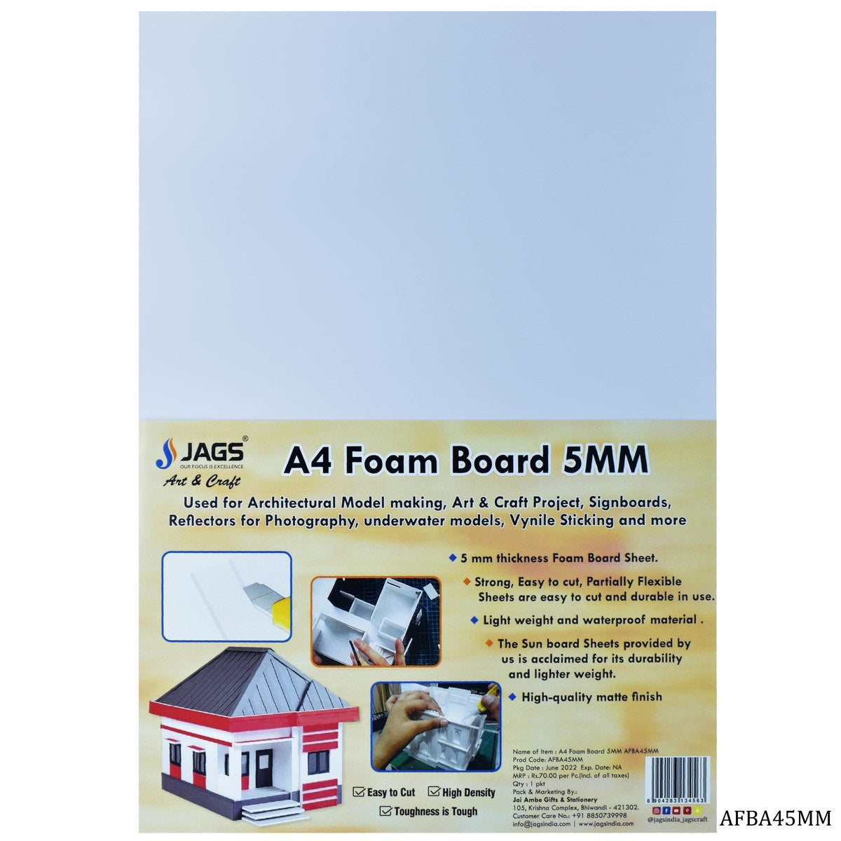 Gift To Love | Foam Board | Size : 5 Mm A4 | Code : AFBA45MM