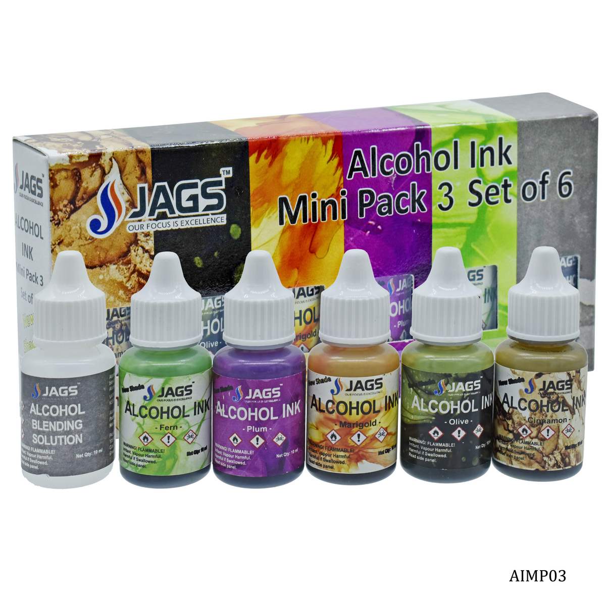 Gift To Love | Alcohol Ink Mini Pack 3 | Pcs : Set Of 6 | Code : AIMP03