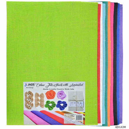 Gift To Love | A3 Jute Sheet | Color : Mix Colour | Pcs : 10 Sheet | Code : AJS1A3M